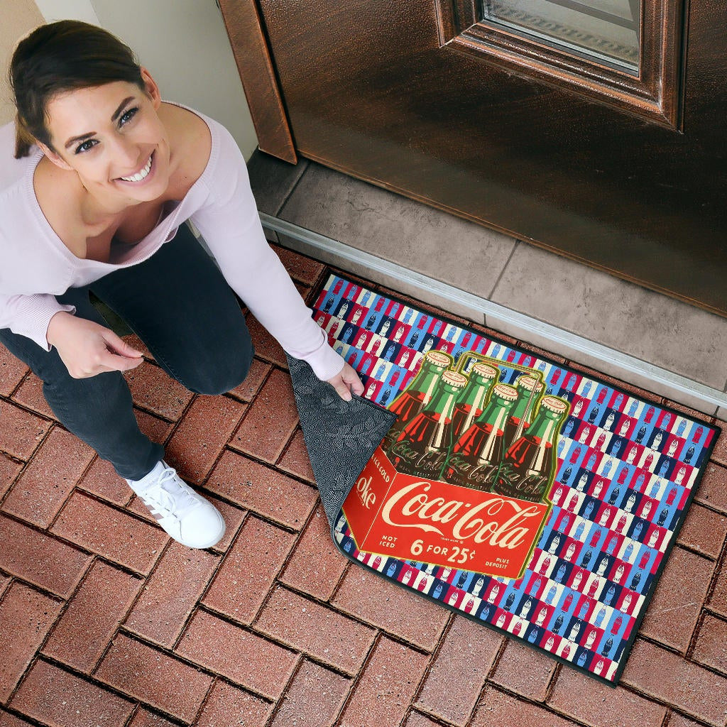 Coke Cola Retro Aesthetic Patterns Door Mat Home Decor