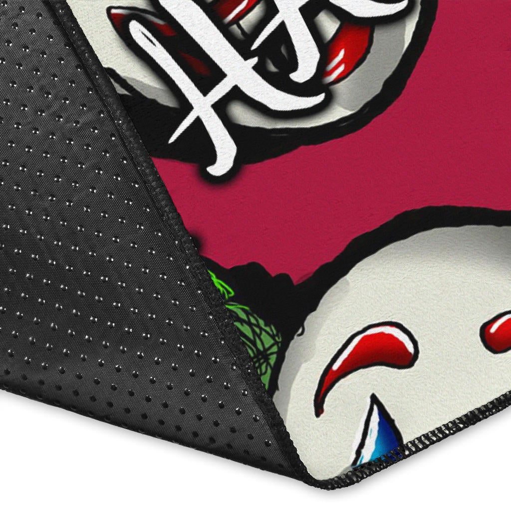 Horror Movie Joker Laughing Mouth Joker Clown Face Patterns Area Rug Home Decor