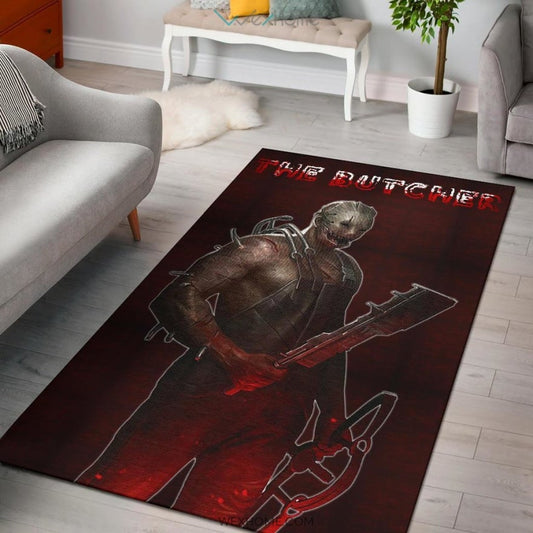 Horror Movie The Metal Butcher Portrait Weapons Area Rug Home Decor