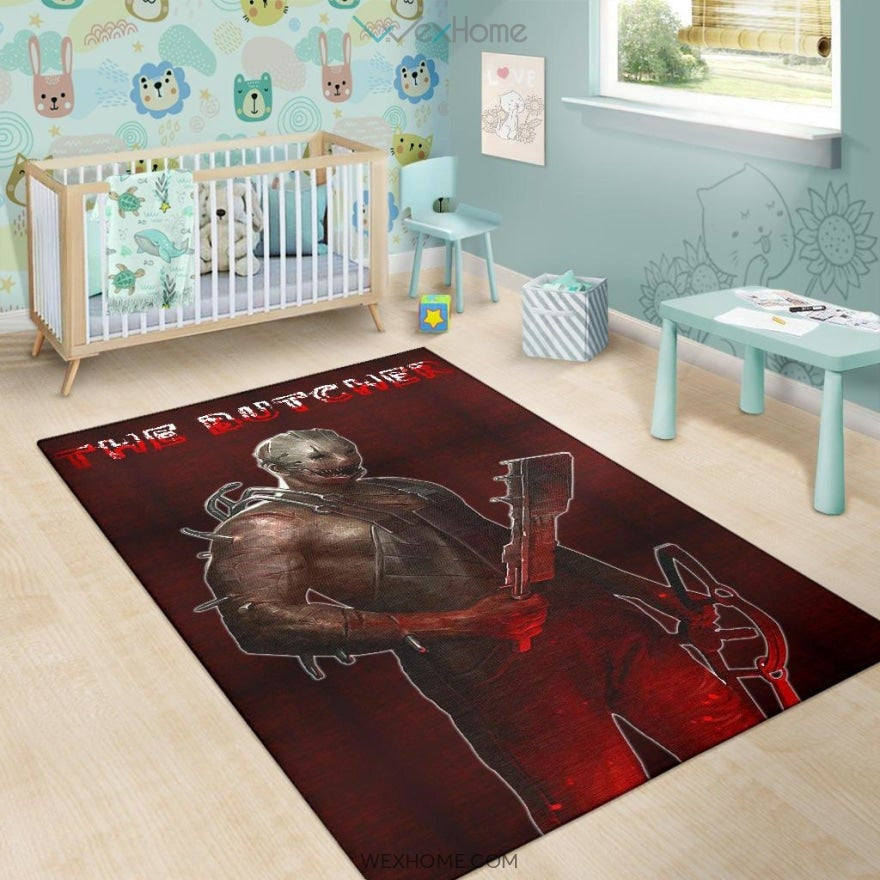 Horror Movie The Metal Butcher Portrait Weapons Area Rug Home Decor