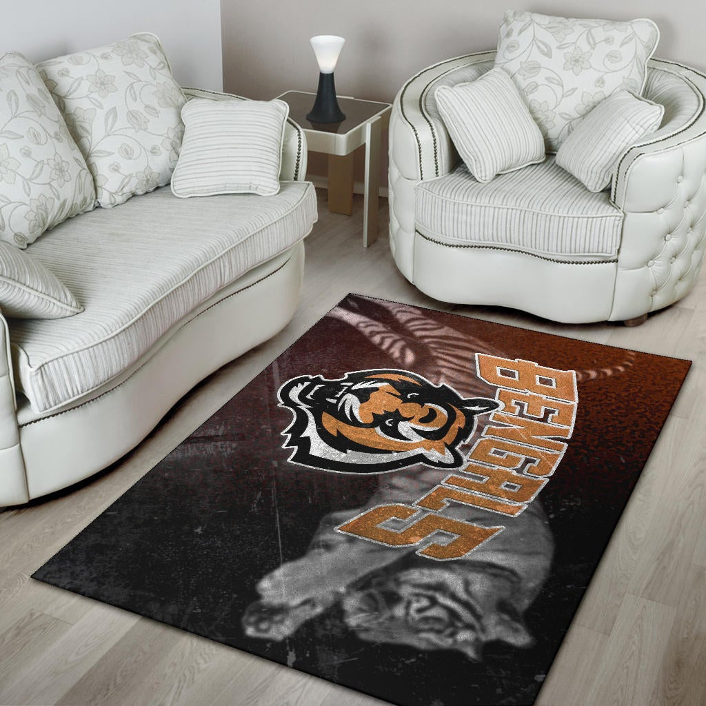Cincinnati Bengals American Football Bengals Tiger Head Jumping Tiger Underground Area Rug Home Decor