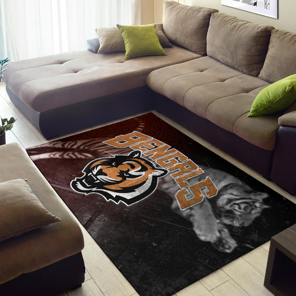 Cincinnati Bengals American Football Bengals Tiger Head Jumping Tiger Underground Area Rug Home Decor