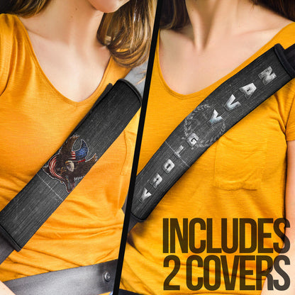 US Independence Day Navy Glory Flying Eagle Claw With US Flag Seat Belt Covers