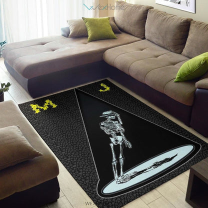 Michael Jackson MJ Skeleton Dancing Area Area Rug Home Decor