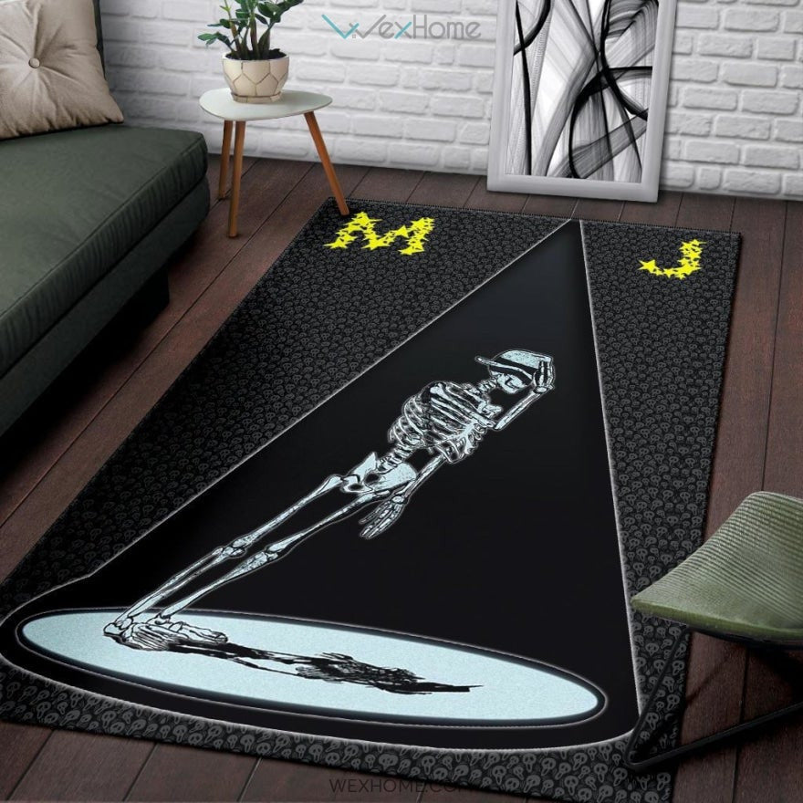 Michael Jackson MJ Skeleton Dancing Area Area Rug Home Decor