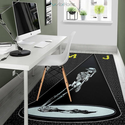 Michael Jackson MJ Skeleton Dancing Area Area Rug Home Decor