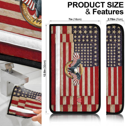 US Independence Day Eagle Flying Love US Independence Day Strength Freedom Seat Belt Covers