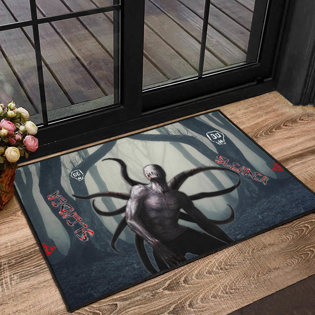 Horror Movie Slender Man In The Forest Fanart Door Mat Home Decor