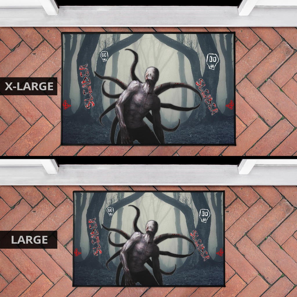 Horror Movie Slender Man In The Forest Fanart Door Mat Home Decor
