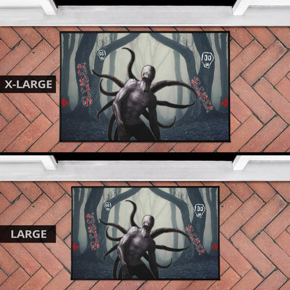 Horror Movie Slender Man In The Forest Fanart Door Mat Home Decor