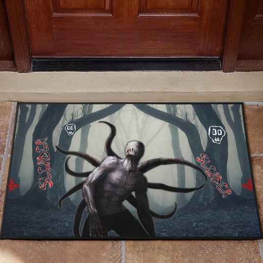Horror Movie Slender Man In The Forest Fanart Door Mat Home Decor