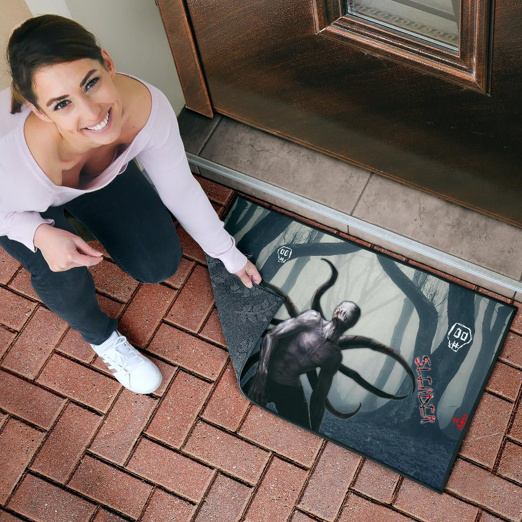Horror Movie Slender Man In The Forest Fanart Door Mat Home Decor