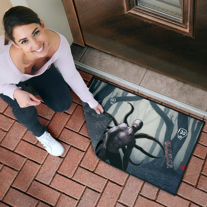 Horror Movie Slender Man In The Forest Fanart Door Mat Home Decor