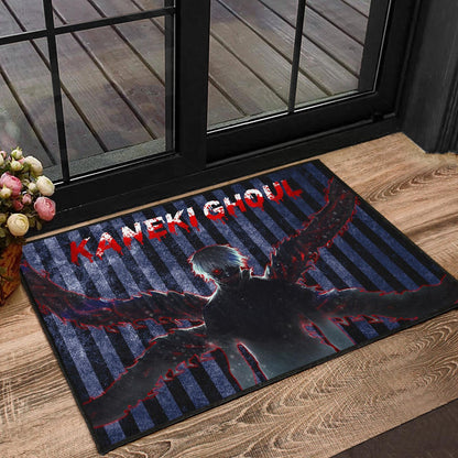 Tokyo Ghoul Anime Scary Ken Kaneki Silhouette Red Eye Door Mat Home Decor