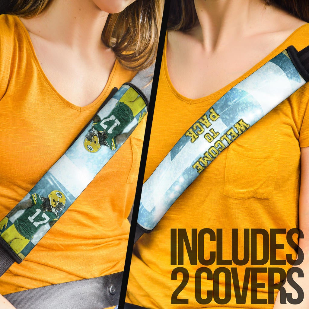 Green Bay Packers American Football Davante Adams 17 Welcome To Pack Seat Belt Covers