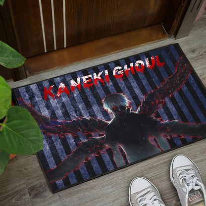 Tokyo Ghoul Anime Scary Ken Kaneki Silhouette Red Eye Door Mat Home Decor