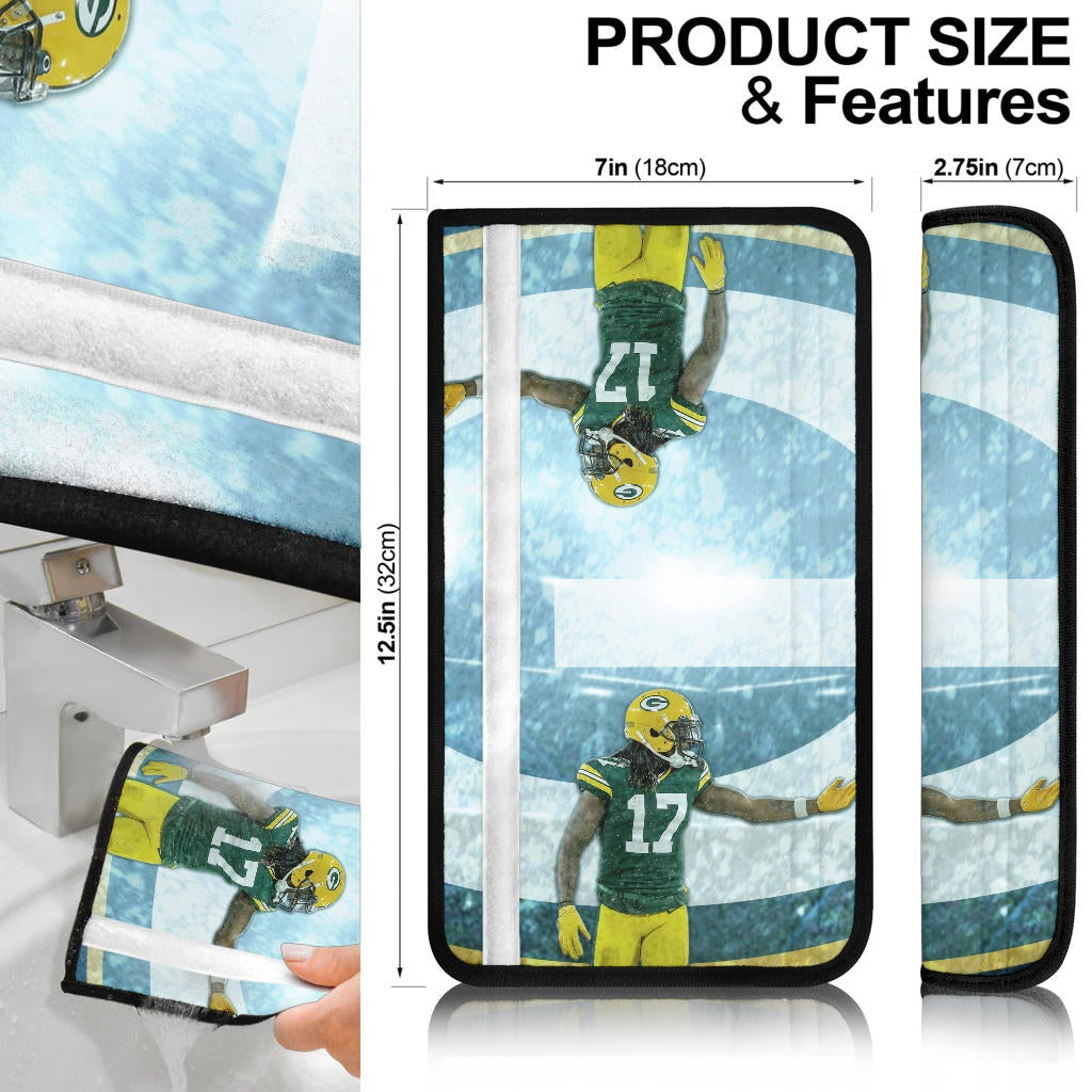 Green Bay Packers American Football Davante Adams 17 Welcome To Pack Seat Belt Covers