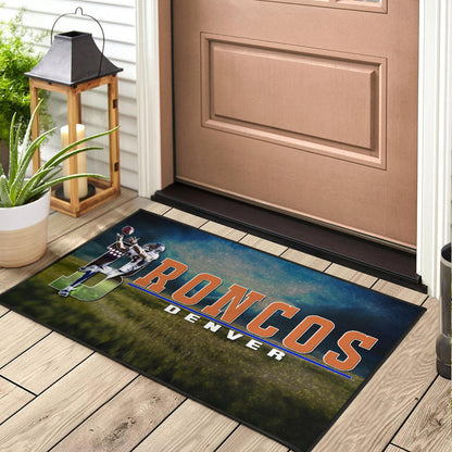 Denver American Football Broncos Demaryius 88 Catching Rugby Ball Door Mat Home Decor