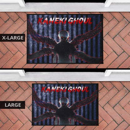 Tokyo Ghoul Anime Scary Ken Kaneki Silhouette Red Eye Door Mat Home Decor