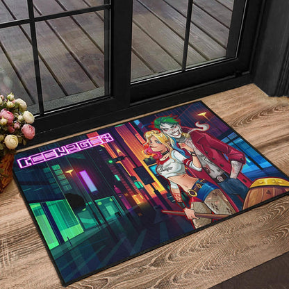 Horror Movie Teenager Joker And Harley Quinn Modern City Door Mat Home Decor
