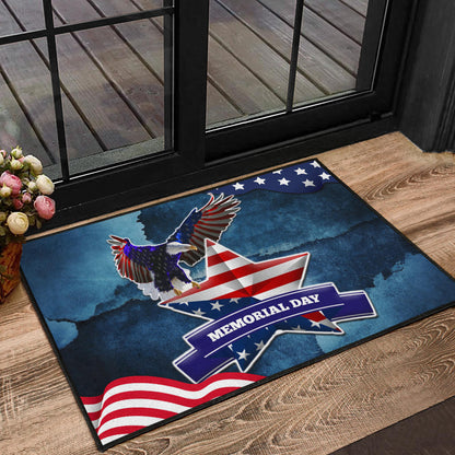 US Independence Day Eagle Standing On US Flag Star Door Mat Home Decor