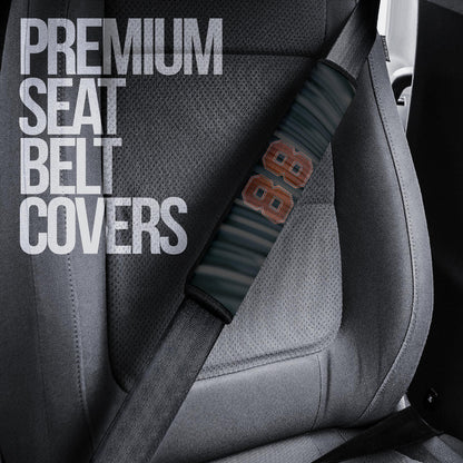 Dallas Football Cowboys American Player 88 Brown Stars Holding Rugby Ball Seat Belt Covers