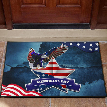 US Independence Day Eagle Standing On US Flag Star Door Mat Home Decor