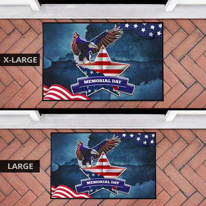 US Independence Day Eagle Standing On US Flag Star Door Mat Home Decor