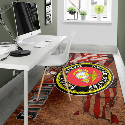 US Independence Day US Marine Corps Semper Fidelis Area Rug Home Decor