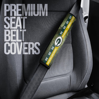Green Bay Packers American Football Ahman Green 30 Lightning Rugby Ball Seat Belt Covers
