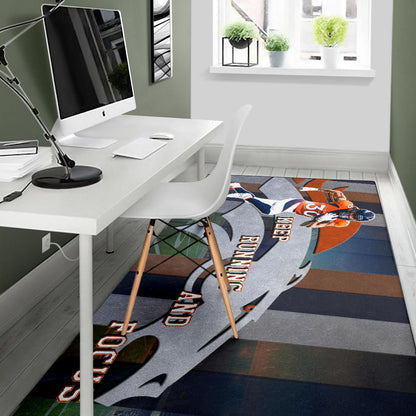 Denver American Football Broncos Keep Running And Focus Area Rug Home Decor