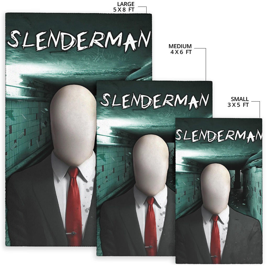 Horror Movie Slenderman Suit Underground Area Rug Home Decor