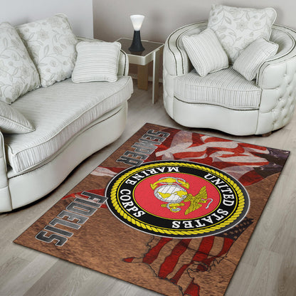 US Independence Day US Marine Corps Semper Fidelis Area Rug Home Decor
