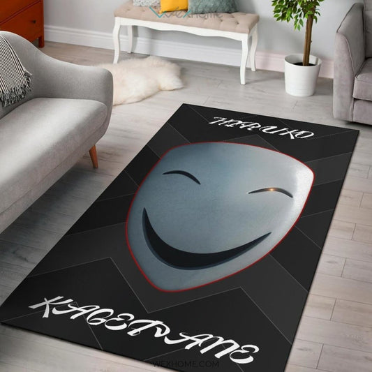 Horror Movie Hiruko Kagetane Black Bullet Smiling Mask Area Rug Home Decor