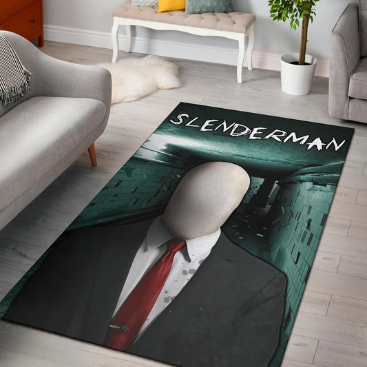 Horror Movie Slenderman Suit Underground Area Rug Home Decor