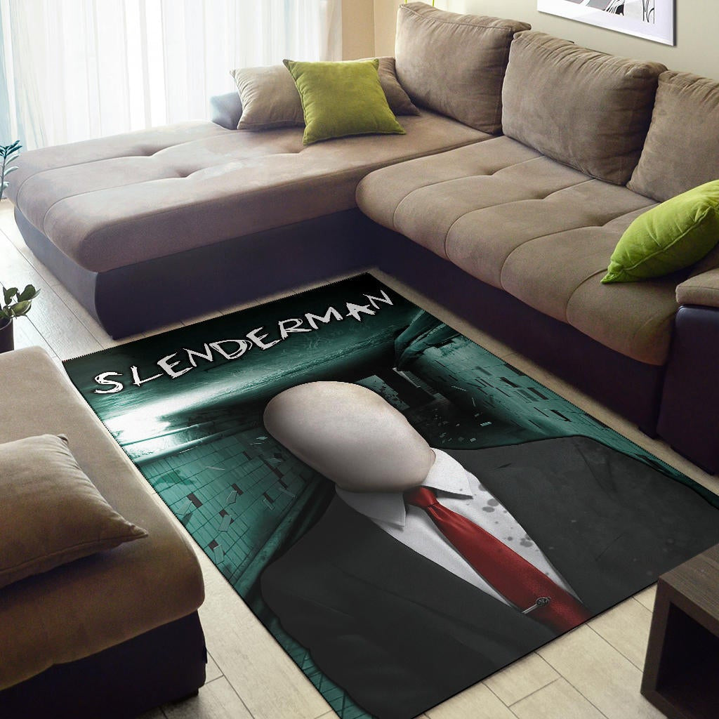 Horror Movie Slenderman Suit Underground Area Rug Home Decor