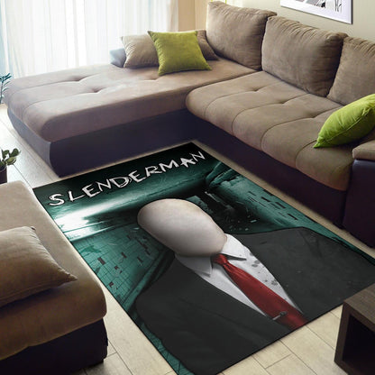 Horror Movie Slenderman Suit Underground Area Rug Home Decor