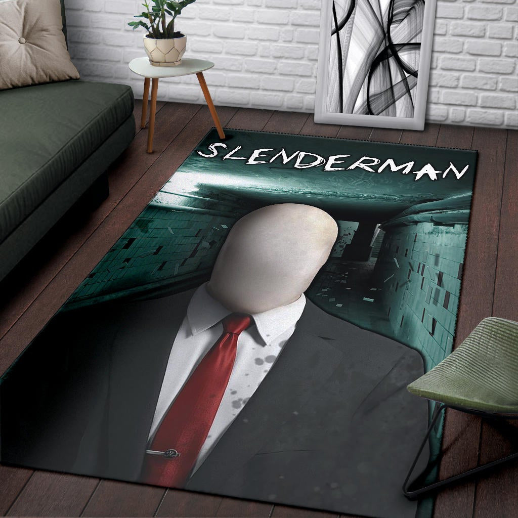 Horror Movie Slenderman Suit Underground Area Rug Home Decor