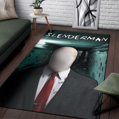 Horror Movie Slenderman Suit Underground Area Rug Home Decor
