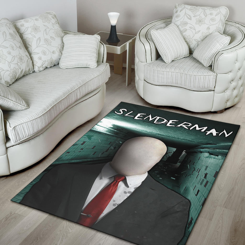 Horror Movie Slenderman Suit Underground Area Rug Home Decor