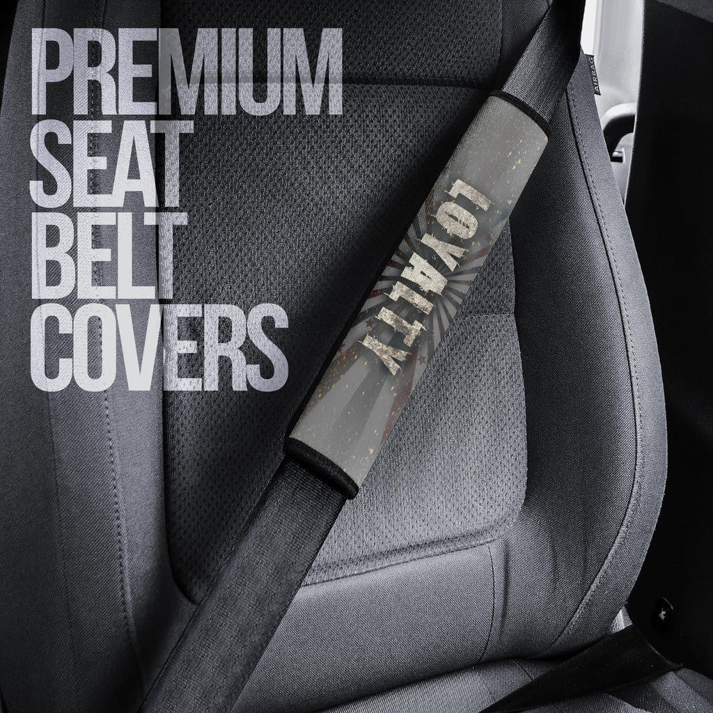 US Independence Day Flying Eagle Claw Loyalty US Flag Spiral Seat Belt Covers