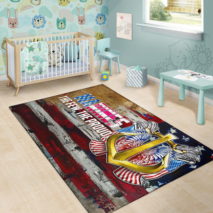 US Independence Day Marines Golden Ancor The Few The Proud Area Rug Home Decor
