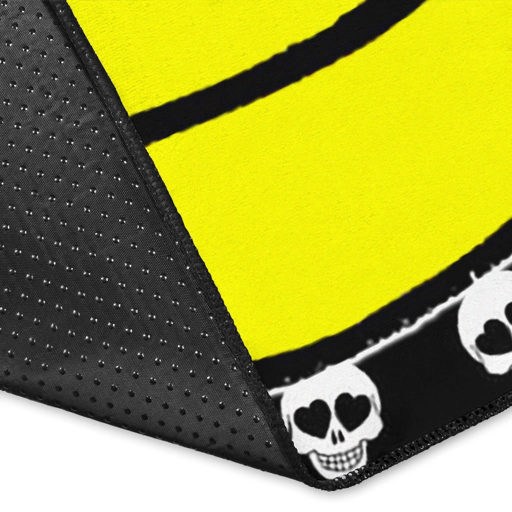 Skull Under Bart Simpson Head Tiny Skull Patterns Area Rug Home Decor