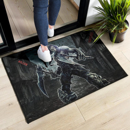 Horror Movie Thanatos With Skull Face Scary Night Door Mat Home Decor