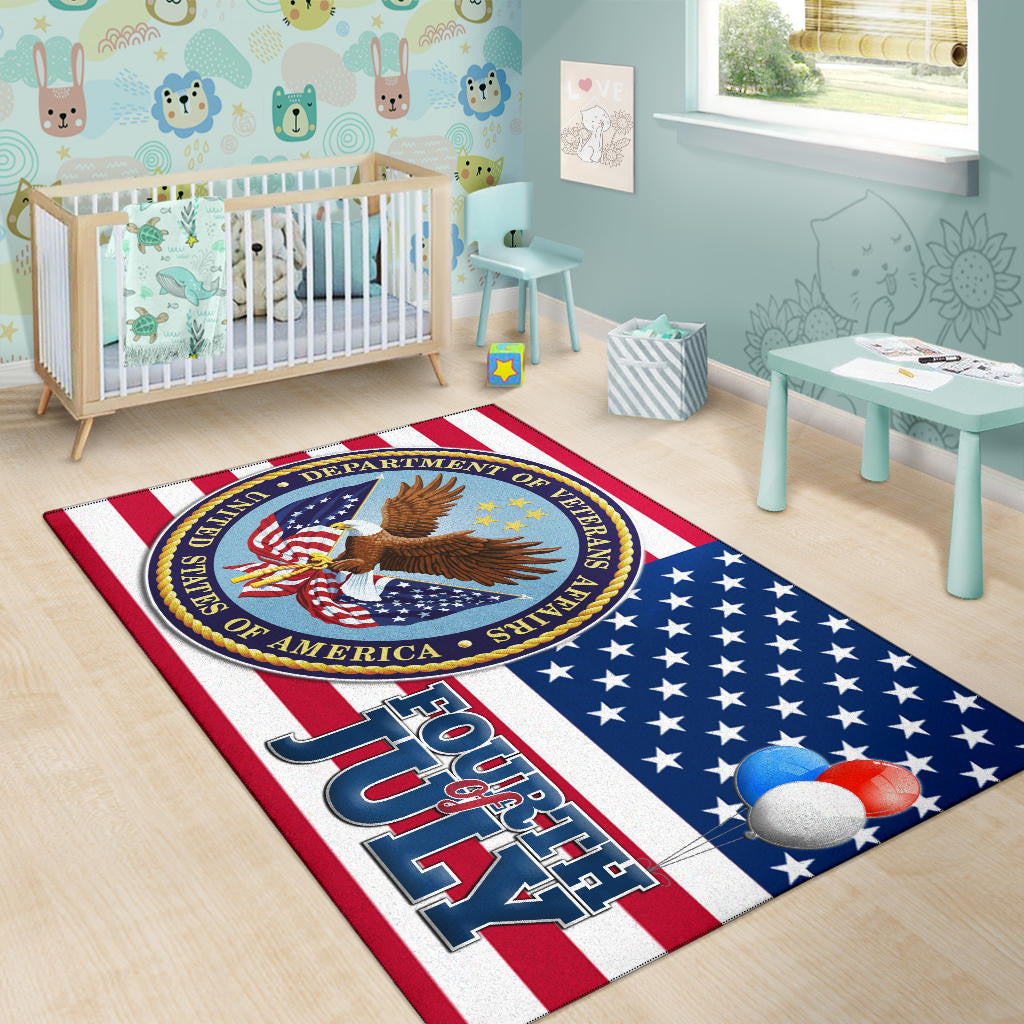 US Independence Day Bald Eagle Veteran Affairs Fourth Of July Area Rug Home Decor
