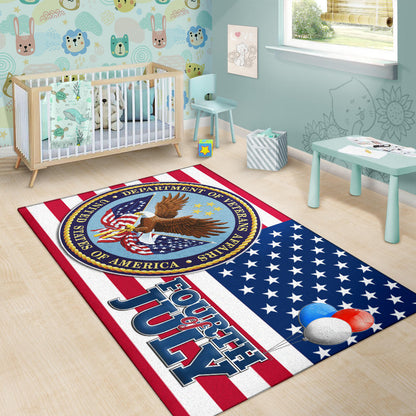 US Independence Day Bald Eagle Veteran Affairs Fourth Of July Area Rug Home Decor