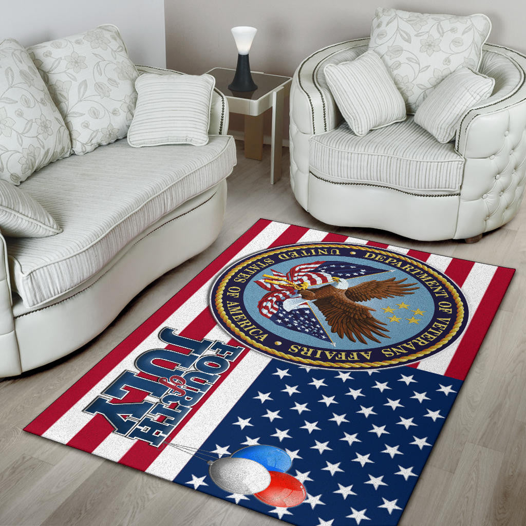 US Independence Day Bald Eagle Veteran Affairs Fourth Of July Area Rug Home Decor