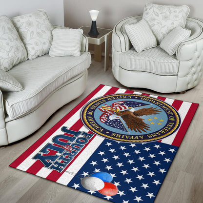US Independence Day Bald Eagle Veteran Affairs Fourth Of July Area Rug Home Decor