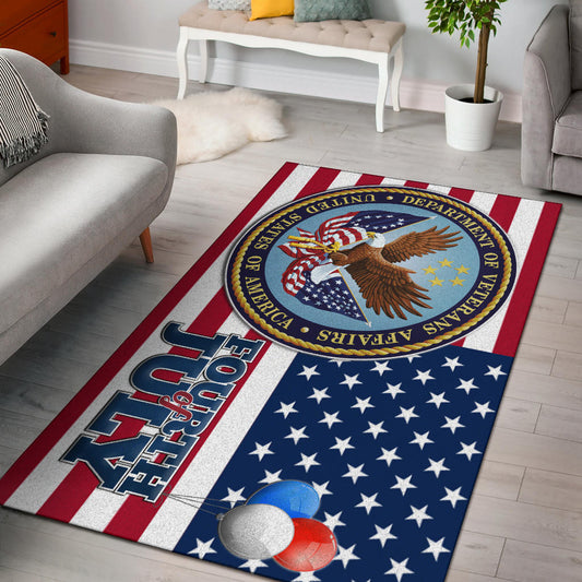 US Independence Day Bald Eagle Veteran Affairs Fourth Of July Area Rug Home Decor