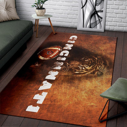 Cincinnati Bengals American Football Strong Bengal Tiger Rugby Ball Go Champion Area Rug Home Decor
